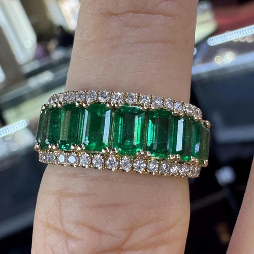 Anello taglio smeraldo - ct,