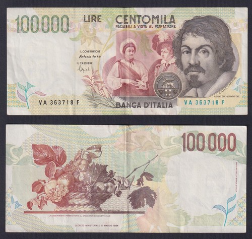Banconota italia 100000 - italia,
