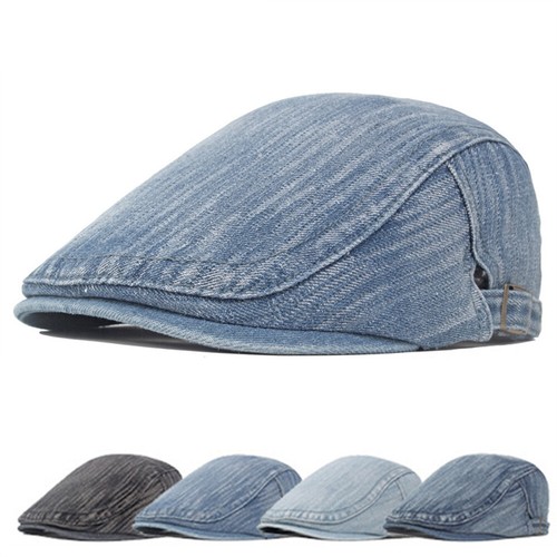 Cappello piatto uomo - piatto, denim