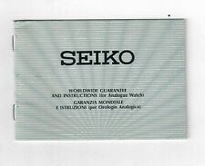 Orologio SEIKO garanzia originale anni '70 non compilata