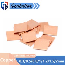 Piastra lamiera rame 15x15mm