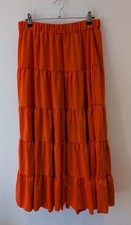 Maxi gonna donna arancione a