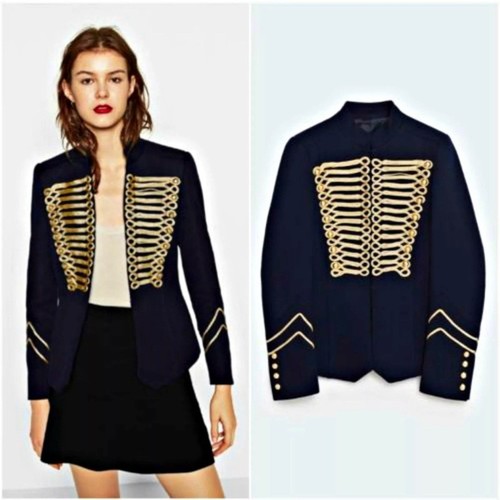 Giacca militare zara blu navy - giacca,