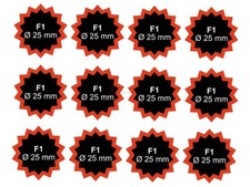 12 toppe tubo punta Rema F 1 Ø25 mm bordo rosso per bicicletta