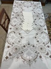 tovaglia antica in lino bianco