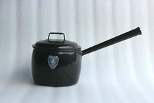Vintage Black Iron Enamel