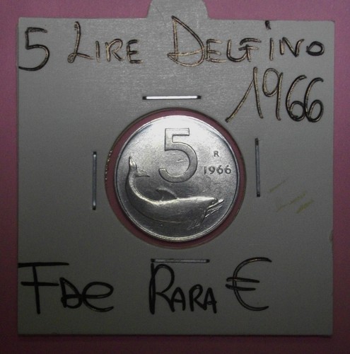 Lire delfino 1966 rara - 5,