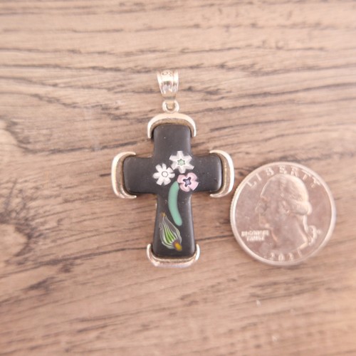Ciondolo croce vintage - , argento