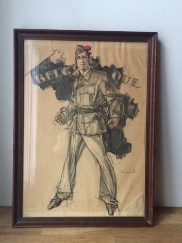 Ancien tableau dessin de - ancien,