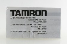 Manuale istruzioni Tamron AF