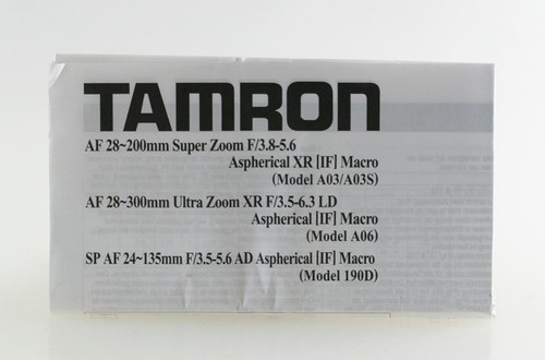 Manuale tamron 200mm - tamron, 28-200mm