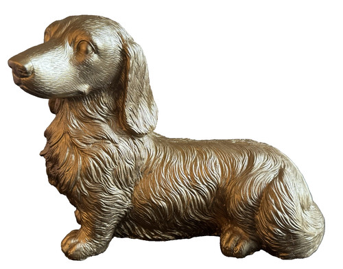 Statua cane bassotto - , oro