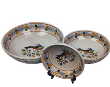 IGOR Santo Stefano di Camastra Sicilia CERAMICA Set di TRE CIOTOLE INSALATIERA