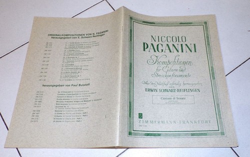 Spartito niccolo paganini - spartito, niccolo'