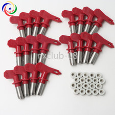4 * Punte per pistola a spruzzo airless rosse adatte per ugello spruzzatore vernice Titan/Wagner Titan nuove
