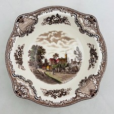 Johnson Bros Old Britain Castles 8" ciotola rotonda per verdure marrone servizio Inghilterra