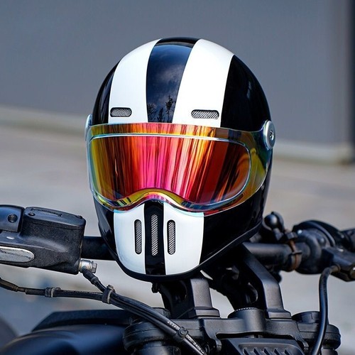 Casco moto fibra vetro - casco,