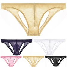 Hommes Sexy Glace Soie Slip