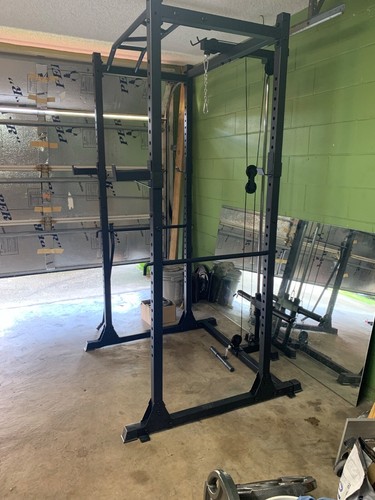 Squat rack with weights - rack,