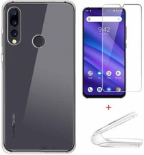 COVER CUSTODIA + PELLICOLA IN VETRO TEMPERATO PER UMIDIGI A5 PRO TRASPARENTE