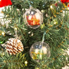 AGM Palline di Natale da 5 cm 20 pezzi fai da te riempibili infrangibili per