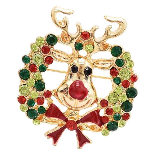 Spilla cristallo natale - in,