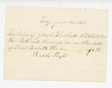 Nota fiscale 1866 scritta a