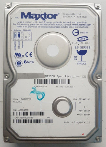 Maxtor diamondmax 300gb - diamondmax,
