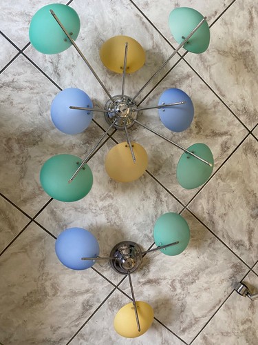 Lampadario con coppe vetro - coppe,