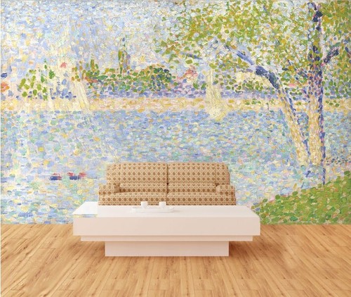 Quadro lago blu - blu, 3d