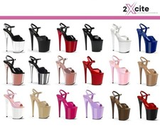 Pleaser flamingo 809 plateau tacco alto a stiletto pale dancer scarpe fetish 3-9