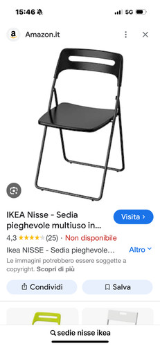 Sedie pieghevoli nere - sedie,