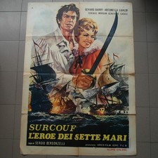 RARO Manifesto di Renato Casaro "Surcouf, l'eroe dei sette mari" Arcofilm ©1966