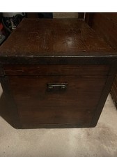 Baule antico in legno forziere vintage cassa cassapanca 