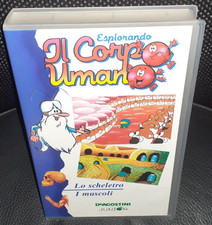 VHS 1989 ESPLORANDO IL CORPO UMANO LO SCHELETRO,MUSCOLI Cartoon Siamo fatti così