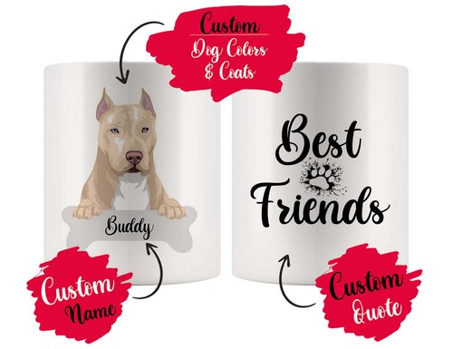 Tazza personalizzata pitbull - personalizzata,
