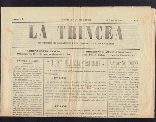 Trincea settimanale dei - la, trincea-settimanale