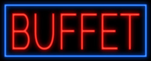 Lampada insegna neon buffet - lampada,
