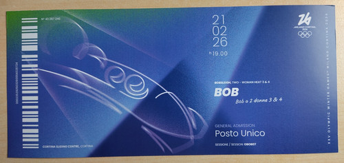Biglietto ricordo olimpiadi - biglietto,