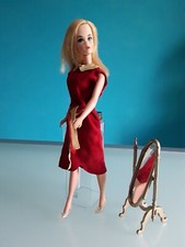 "MATTEL" vestito in pelle per Barbie "Exclusive Fashion Dress" Vintage Leather .