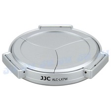 Tappo obiettivo JJC argento apertura automatica chiusura per Panasonic Lumix DMC-LX7 e Leica D-Lux6