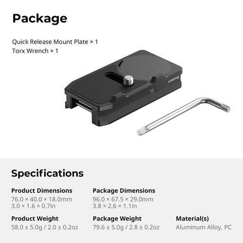 Piastra montaggio smallrig - piastra,