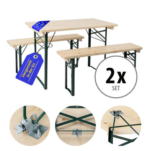 Set birreria tavolo panche - 2x,
