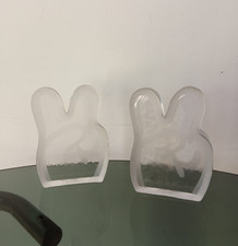 ♥ JAMES JARVIS FOR IKEA COPPIA DI FERMACARTE IN VETRO PEACE VINTAGE DESIGN