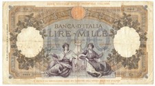1000 LIRE CAPRANESI MARINARE AFRICA ORIENTALE ITALIANA AOI 14/01/1939 qBB