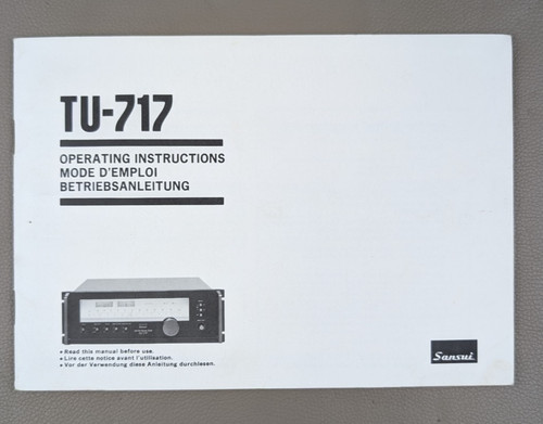 Sansui 717 istruzioni per - istruzioni,