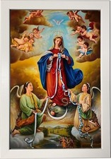 Quadro moderno con cornice di Maria che scioglie i nodi