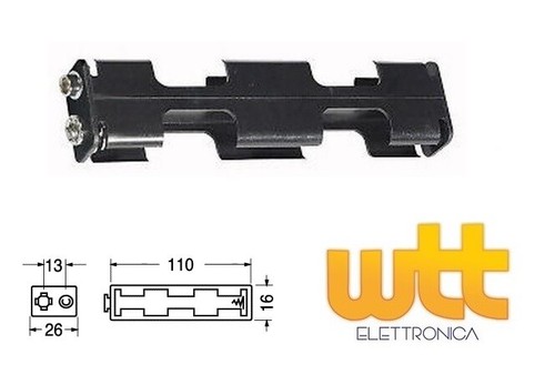 1pz contenitore per pile - contenitore,