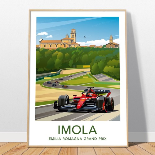 Poster imola ferrari - imola, f1