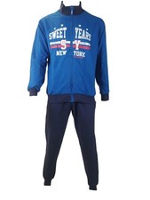 Tuta homewear Sweet Years uomo felpata full zip  Royal